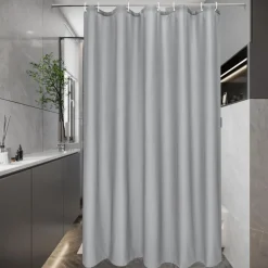EurCross Duschvorhang Grau 100x180 cm - Wasserdicht, Anti-Schimmel, Schnell