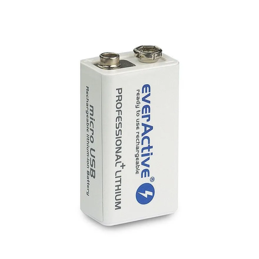 everActive 9Volt Block Lithium Akku 550mAh Professional+