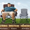 EVER Advanced Campingstuhl Faltbar XL, 230KG belastbar, extra breit mit