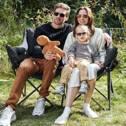 EVER Advanced Campingstuhl Klappbar für 2 Personen, Faltsofa 320KG Belastbar