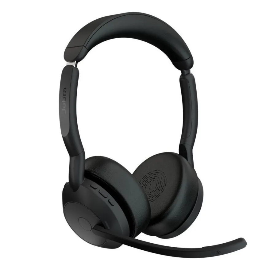 Evolve2 55, mit Ladestation (schwarz, Stereo, UC, USB-A, Link380a)