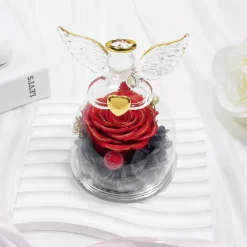 Ewige Rose Engel Glaskuppel Geburtstagsgeschenk Frau Mutter Weihnachten