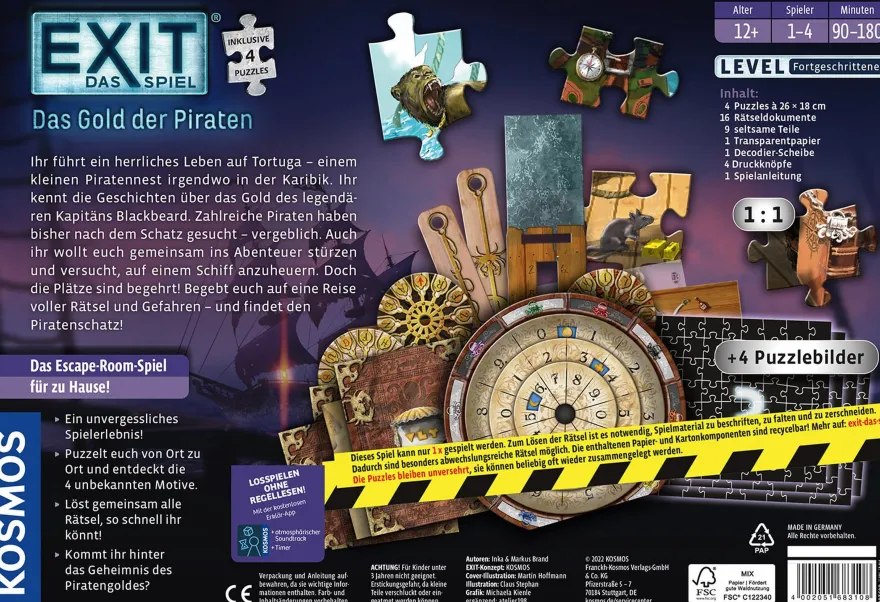EXIT® Puzzle: Das Gold der Piraten ? Escape Game mit 4 Puzzles 12