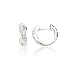 Eye Candy Klappcreole 925er Sterling Silber Zirkonia ECJ-CR0066
