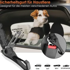 Eyein Hunde Sicherheitsgurt für Auto, Verstellbarer Anschnallgurt mit