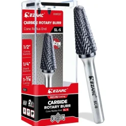 EZARC AlCrN Hartmetall-Rotationsfräser (Pro) SL-5 Doppelschnitt Frässtift 1/4