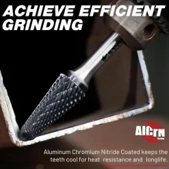EZARC AlCrN Hartmetall-Rotationsfräser (Pro) SL-5 Doppelschnitt Frässtift 1/4