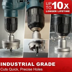 EZARC Hartmetall Lochsäge 75mm - Leistungsstarker Lochöffner für Edelstahl und