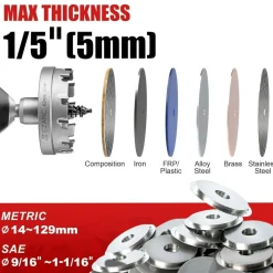 EZARC Hartmetall Lochsäge 75mm - Leistungsstarker Lochöffner für Edelstahl und