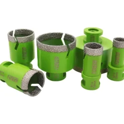 Fachlich Diamant-Bohrkronen Set 6-teilig (20-68mm) für Fliesen, Granit, Marmor