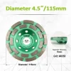 Fachlich 115mm Diamant Schleiftopf Doppelreihe für Beton, Mauerwerk, Granit
