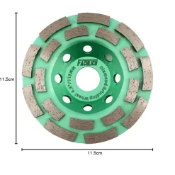 Fachlich 115mm Diamant Schleiftopf Doppelreihe für Beton, Mauerwerk, Granit