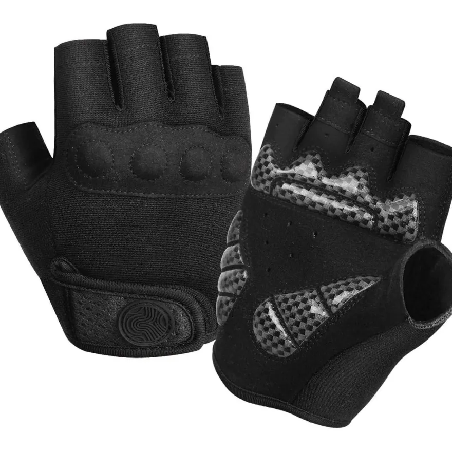 Fahrradhandschuhe Herren Damen Halbfinger Atmungsaktiv Stoßdämpfend XL