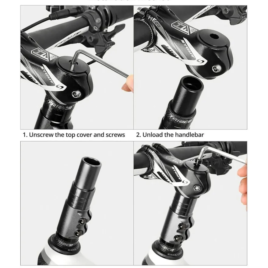 Fahrrad Lenkererhöhung Vorbau Adapter 28.6mm Schwarz - E-Bike SEO