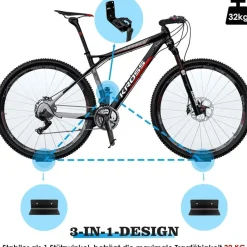 Fahrrad Wandhalterung 3-in-1 Aufhängung 32KG MTB E-Bikes Rennrad 2 Stücke