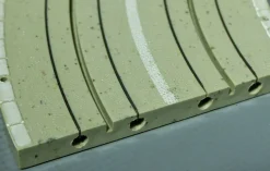 Faller AMS H0 4390 439001 Kurve Bogen Strecke Schiene zweispurig 90° Rand weiß rauh
