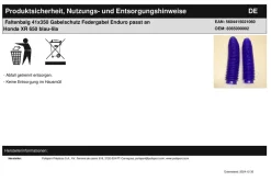 Faltenbalg 41x350 Gabelschutz Federgabel Enduro passt an Honda XR 650 blau-lila
