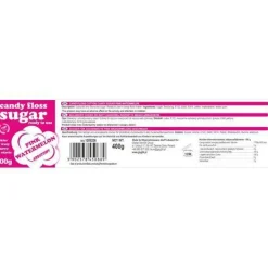 Farbiger Zucker für Zuckerwatte, rosa, Wassermelonengeschmack, 400 g