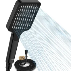 Fasdunt Hochdruck Duschkopf mit 2M Schlauch, Regendusche, Wassersparend 40