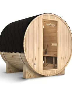 Fasssauna L Pini wood Outdoor Sauna inkl. Ofen (mit Montage)