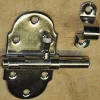 Feder - Grendelriegel vernickelt mit Schlaufe 47 mm breit x 85 mm hoch x 28 mm Hub