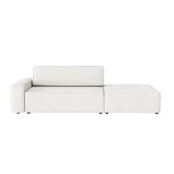 FEDVE Lummo Si Ecksofa mit Schlafcouch, Stauraum und abnehmbarem Pouf