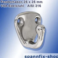 Fenderhaken Verdeckauge Edelstahl Fender Halter Haken Fenderhalter Bootsport