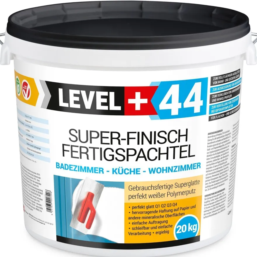 Fertigspachtel 20kg Spachtelmasse Super Finish Masse Q4 Fugenspachtel Bad L+44
