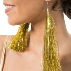 Festival Tinsel Earrings Glitter Ohrringe Fransenohrringe Party Karneval Motto