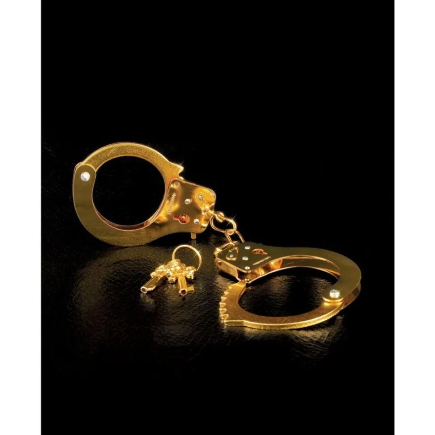 Fetisch Fantasy Gold Metall Manschetten Gold