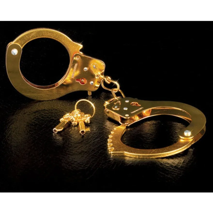 Fetisch Fantasy Gold Metall Manschetten Gold