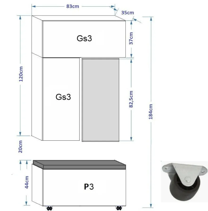 F10 Flur Dielenmöbel Garderobenschrank Dielenschrank Schuhschrank Flurmöbel Spiegel