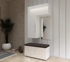 F10 Flur Dielenmöbel Garderobenschrank Dielenschrank Schuhschrank Flurmöbel Spiegel