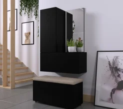 F15 Flur Dielenmöbel Garderobenschrank Dielenschrank Schuhschrank Flurmöbel Spiegel