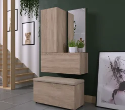 F15 Flur Dielenmöbel Garderobenschrank Dielenschrank Schuhschrank Flurmöbel Spiegel
