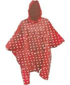 Filmer Fahrrad Regenponcho Quality Red - rot mit hellen Punkten