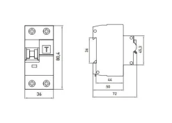 FI/ LS Schalter RCBO C6A 30mA Fehlerstromschutzschalter Leitungsschutzschalter Typ A