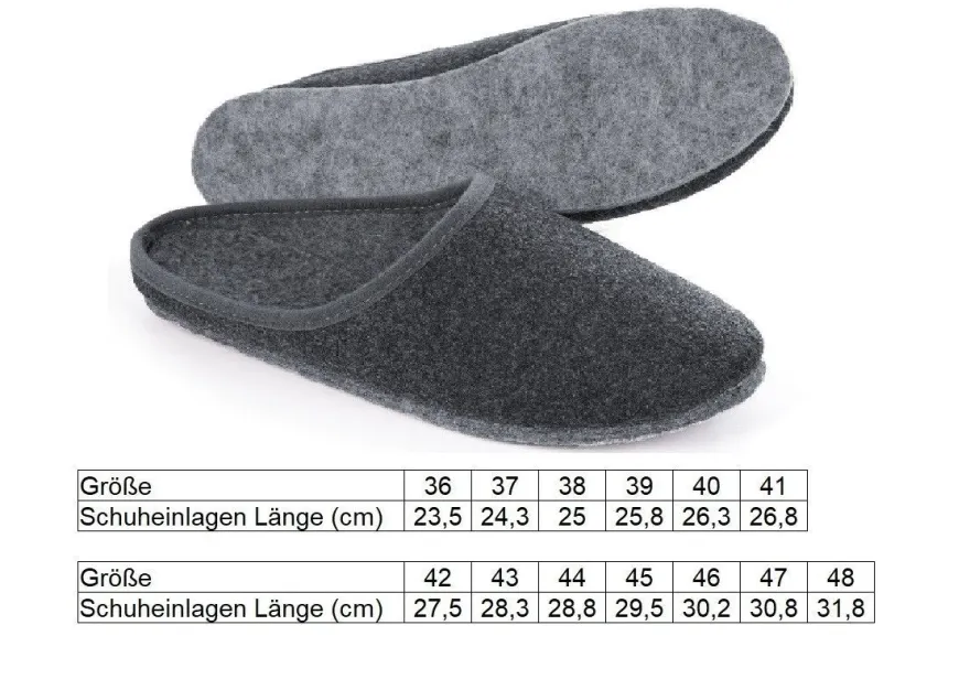Filz Pantoletten Warme Leichte Pantoffeln Hausschuhe für Damen Herren Filzpantoffeln
