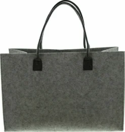 Filztasche Hirsch Hirschgeweih Hellgrau Dunkelgrau Tasche Aufbewahrungskorb 45cm