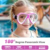 Findway Kinder Taucherbrille mit 180° Panorama, verstellbarem Silikonband