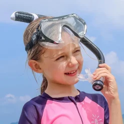 Findway Taucherbrille Kinder Schwimmbrille Schnorchelmaske 180°Panorama Anti