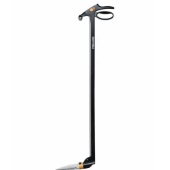 Fiskars Rasenkantenschere Servo-System GS46, Grasschere (schwarz, mit Stiel)