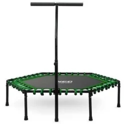 Fitness-Trampolin mit Haltegriff 127 cm Neo-Sport - sechseckig grün
