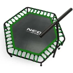 Fitness-Trampolin mit Haltegriff 127 cm Neo-Sport - sechseckig grün