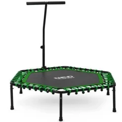 Fitness-Trampolin mit Haltegriff 127 cm Neo-Sport - sechseckig grün