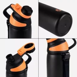 Fjbottle Edelstahl Trinkflasche Sport 400ml mit magnetischem Deckel, BPA-frei