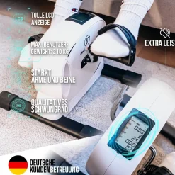 Fjordesports Pedaltrainer, Arm- & Beintrainer für zu Hause, leiser Mini-Heimtrainer