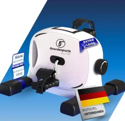Fjordesports Pedaltrainer, Arm- & Beintrainer für zu Hause, leiser Mini-Heimtrainer