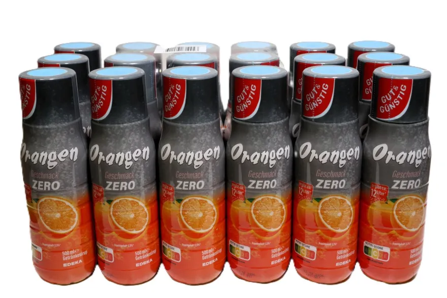 18 Flaschen Gut &Günstig Orangen Zero Getränkesirup Konzentrat Sprudler 500ml