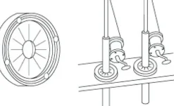 Flexible elastische Angelrutenhalter Kabeldurchlaß Rutenhalter flexibel